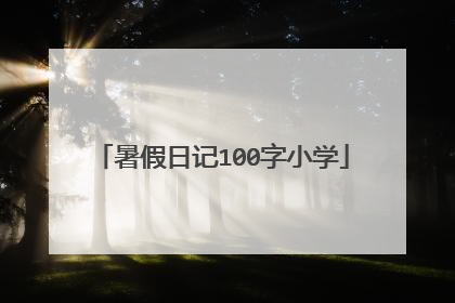 暑假日记100字小学
