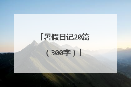 暑假日记20篇（300字）