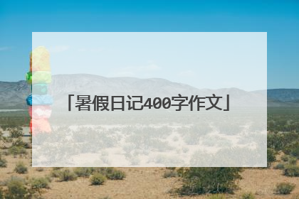 暑假日记400字作文