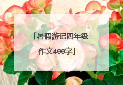 暑假游记四年级作文400字