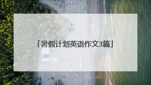 暑假计划英语作文3篇