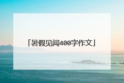 暑假见闻400字作文
