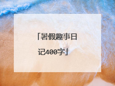 暑假趣事日记400字