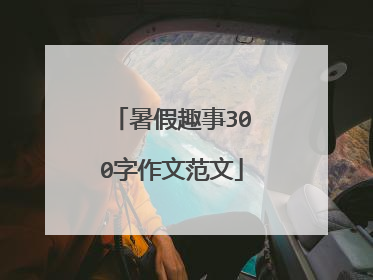 暑假趣事300字作文范文