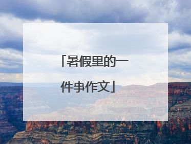 暑假里的一件事作文
