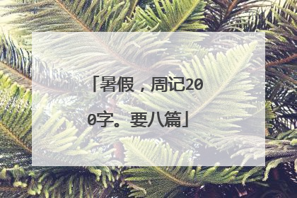 暑假,周记200字。要八篇