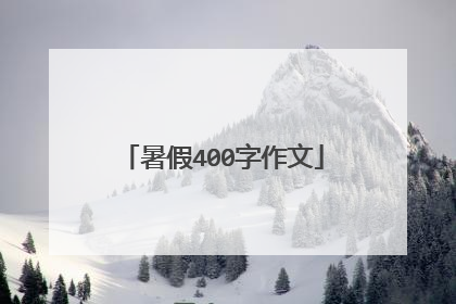 暑假400字作文
