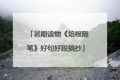 暑期读物《培根随笔》好句好段摘抄