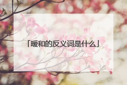 暖和的反义词是什么