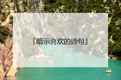 暗示喜欢的诗句