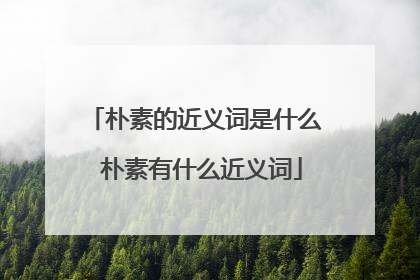 朴素的近义词是什么 朴素有什么近义词