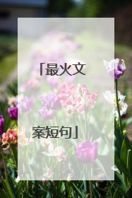 最火文案短句