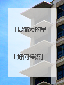 最简短的早上好问候语