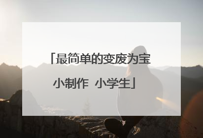 最简单的变废为宝小制作 小学生