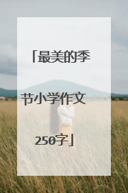 最美的季节小学作文250字