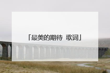 最美的期待 歌词