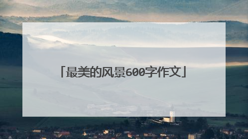最美的风景600字作文