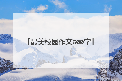 最美校园作文600字