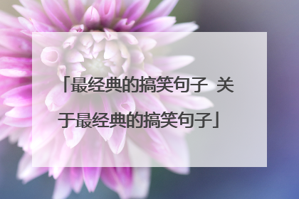 最经典的搞笑句子 关于最经典的搞笑句子