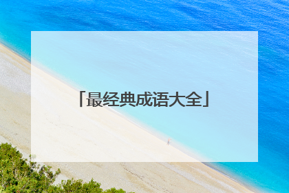 最经典成语大全