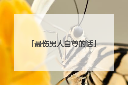 最伤男人自尊的话