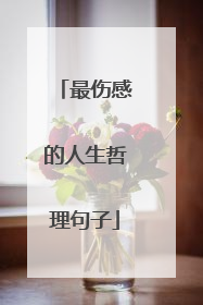 最伤感的人生哲理句子
