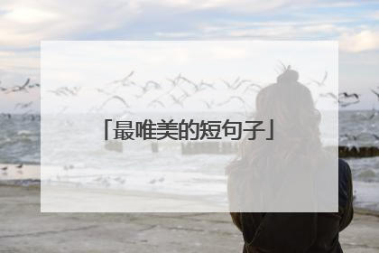 最唯美的短句子