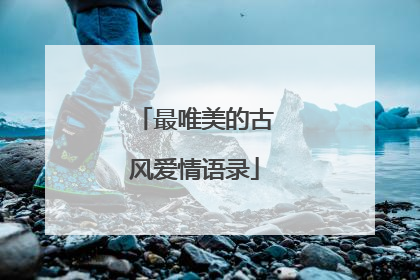 最唯美的古风爱情语录