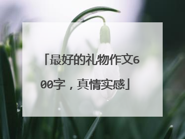 最好的礼物作文600字,真情实感