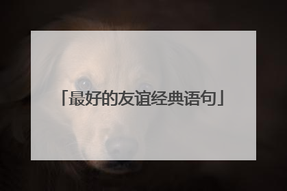 最好的友谊经典语句