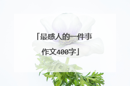 最感人的一件事作文400字