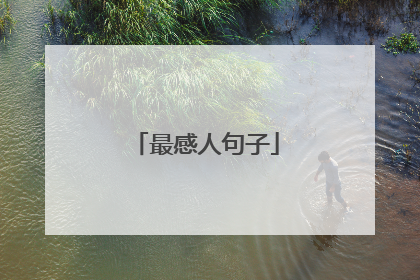 最感人句子