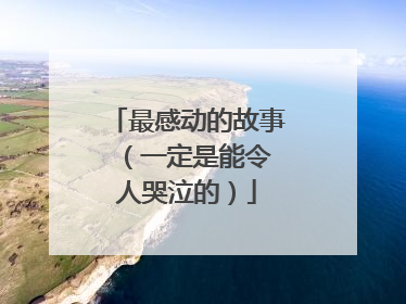 最感动的故事 （一定是能令人哭泣的）