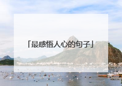 最感悟人心的句子