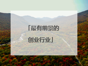 最有前景的创业行业