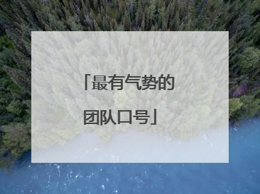 最有气势的团队口号