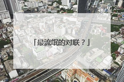 最流氓的对联？