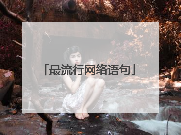 最流行网络语句