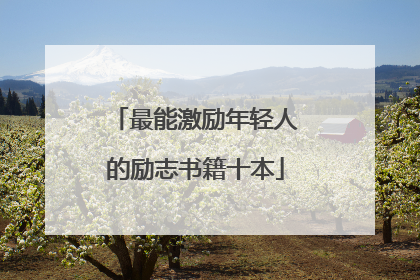 最能激励年轻人的励志书籍十本