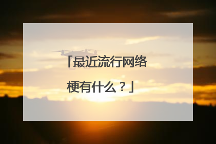 最近流行网络梗有什么?