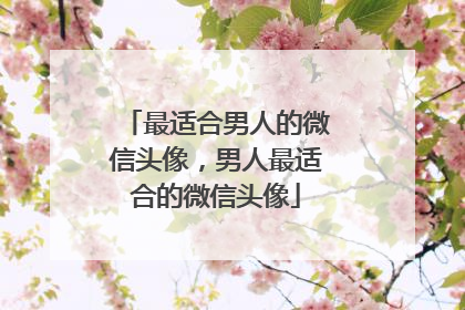 最适合男人的微信头像,男人最适合的微信头像