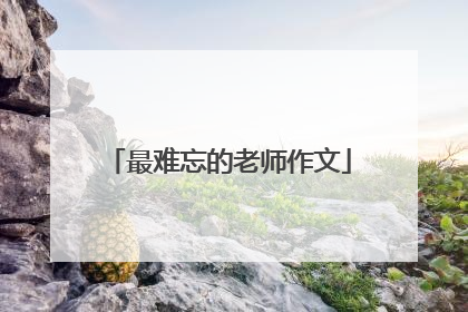 最难忘的老师作文