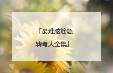 最难脑筋急转弯大全集