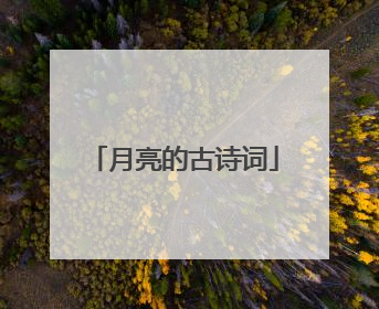 月亮的古诗词