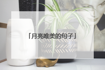 月亮唯美的句子
