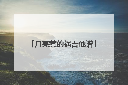 月亮惹的祸吉他谱