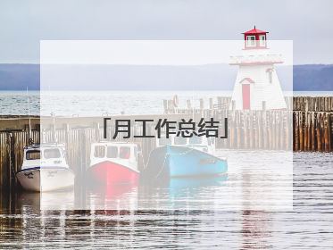 月工作总结