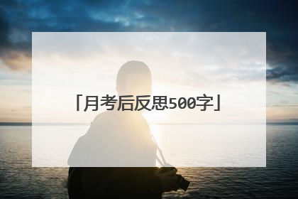 月考后反思500字