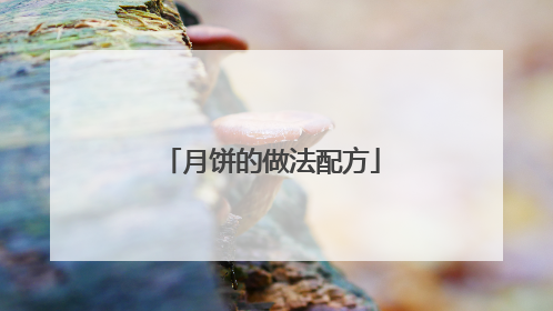 月饼的做法配方