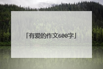 有爱的作文600字